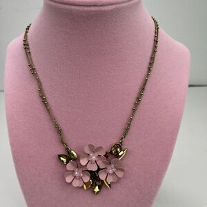 Necklace Simply Vera Wang Pink floral Rhinestones necklace #589